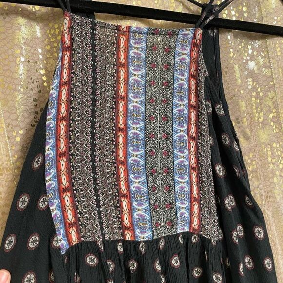 Abercrombie & Fitch Navy Blue Boho Strappy Handkerchief Hem Blouse, Small - Picture 4 of 6